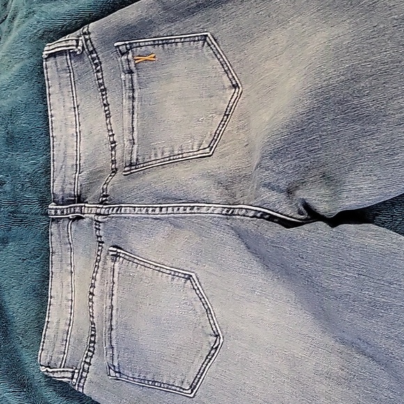 Denim embroidered vintage American size 10 stretch boyfriend jeans - Picture 3 of 5